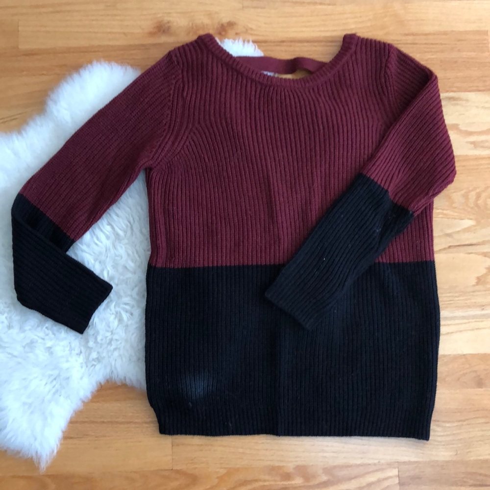 Oversized open back sweater